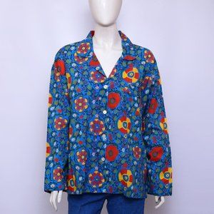 Rhode Resort Blue Dita Floral Top  Size M